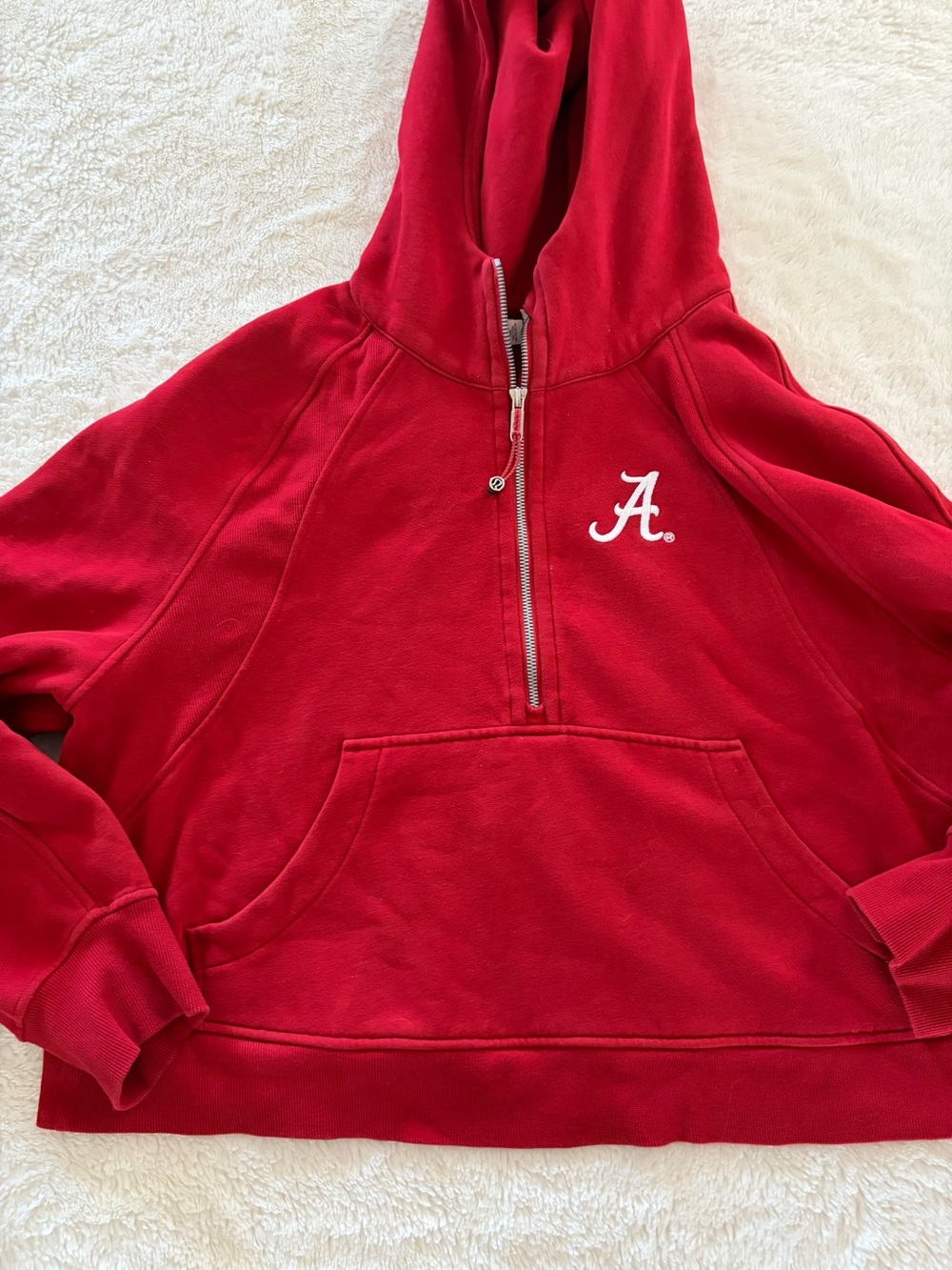 Lululemon University of Alabama Crimson Half-Zip  scuba Hoodie